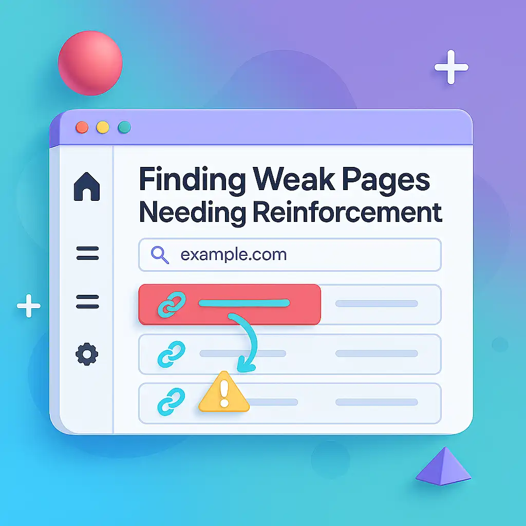 پیدا کردن صفحات ضعیف که نیاز به تقویت دارند