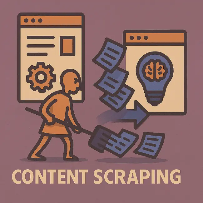 بازنشر محتوای رقبا با تغییر ساختار (Content Scraping)